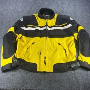 Size 2XL Joe Rocket Ballistic Series Motorcycle Jacket Yellow Black White